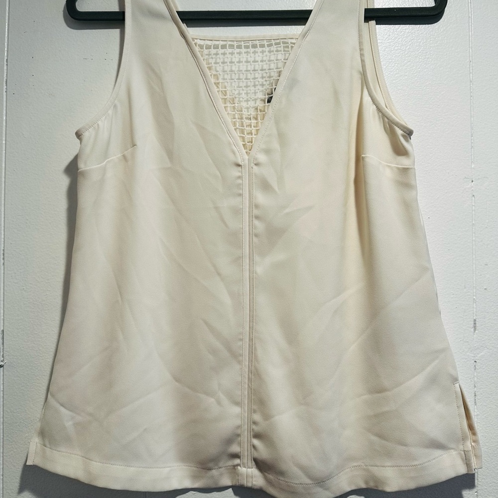 Banana Republic Cream Sleeveless Blouse